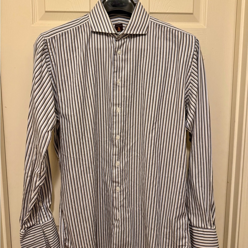 Robert Talbott Black and White Dress Shirt